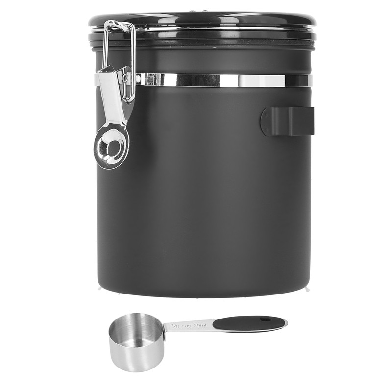 1.5L 304 Stainless Steel Coffee Beans Tea Canister Sealed Food