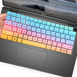 Keyboard Cover for Dell Latitude 7420 7450 7430 7440 7410 14inch, Dell Latitude 5440 5430 5431 5420 14", Dell Latitude 9000 9510 9520 7520 15.6", Dell Latitude 9420 9430 14"-Colorful