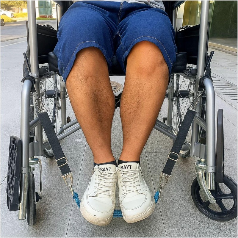 Adjustable Wheelchair Footrest Strap with Buckles – Universal Foot Sling