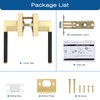 EHOMEWARE 5 Pack Gold Door Handles, Privacy Door Levers for