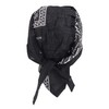 Black Paisley Zandana Tie Bandana Style Fitted Skull Cap Biker