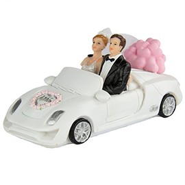 Wedding Figure - Bride And Groom With Car
