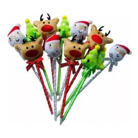 KFMX 12 Plumas Navideñas Navidad Plumas Bolígrafos Diseños