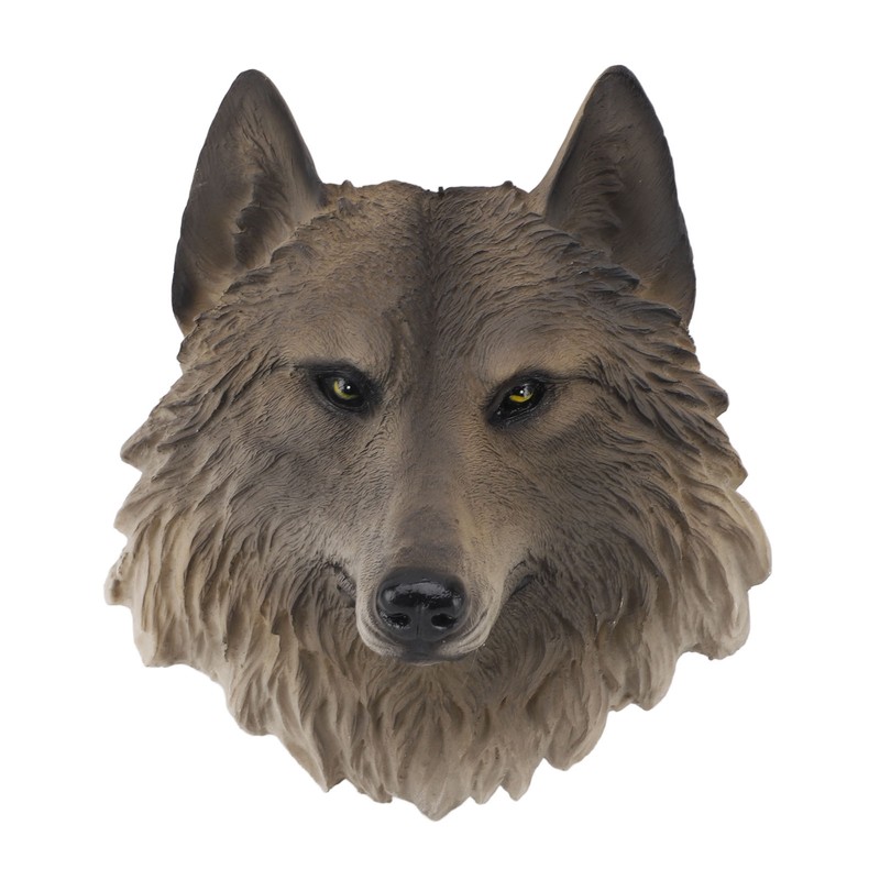 3D Animal Head Statue Resin Wall Decor Realistic Wildlife Sculpture