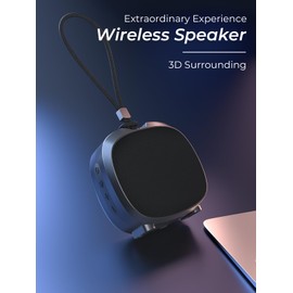 WUIUHOU Portable Bluetooth Speakers, RGB Lights TWS Speakers，Wireless IPX5 Waterproof Mini Speaker with Loud Stereo Sound,15 Hours Playtime, Rechargeable Battery, Black.