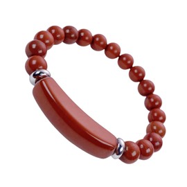 EDEN'S CALL 8mm Healing Crystal Beads Stretch Bracelet Handmade Good Luck Energy Chakra Stone Beaded Bangle, Red Jasper