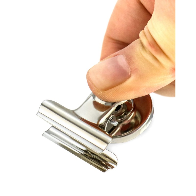 QWORK® 24 Pieces Magnetic Clip, Strong Refrigerator Magnet Hook Clip,