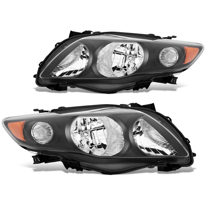 2PCS Headlights Assembly Dot Approved For 2009 2010 Toyota Corolla