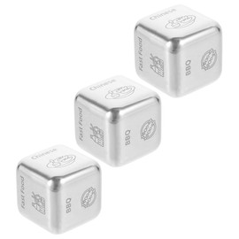FELTECHELECTR 3pcs Food Decision Dice Stainless Steel Dice for Fun Meal Choices Unique Present for Anniversaries Stress Dining for All Occasions Decorative and Playful Design