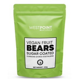 Westpoint Naturals, Vegan Fruit Bears, Sugar Coated, 100g