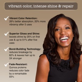 Sauce Beauty Glossy Color + Gloss + Repair, Dark Brown, Semi Permanent Hair Dye with Bond-Building and Color-Fade Protection Technology, Adds Shine & Deep Moisture, Lasts 4-8 Weeks, Stops Fade