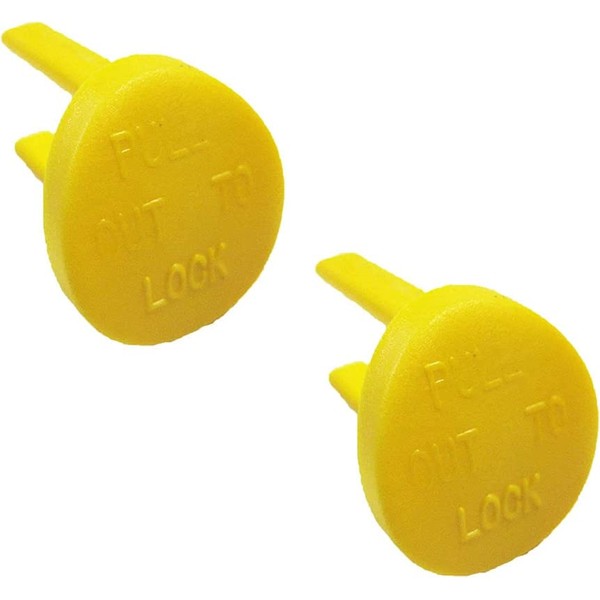 Yellow Safety Switch Key Compatible with Craftsman Radial Arm Jointer Band Drill Sears Table Saw, Sander, Band Saw, Drill Press Parts- Oval (2pcs-pack)