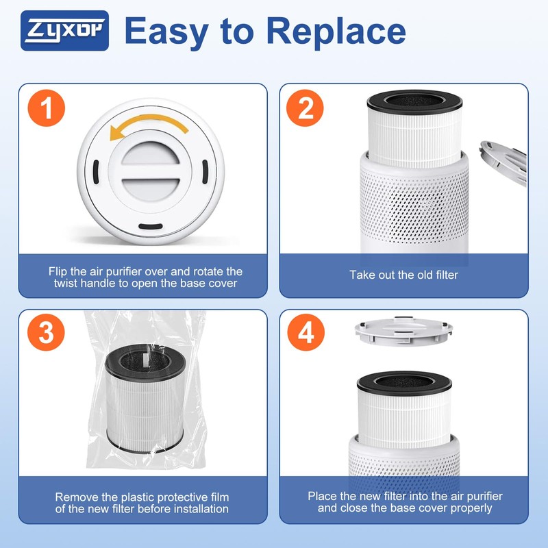 B-D02L Replacement Filter,Compatible with MOOKA B-D02L/M05 Air Purifier,Also fits VEWIOR