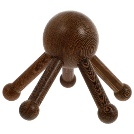 BIUDECO 1Pc Claw Shape Head Massager Handheld Wooden Tool for Scalp Relief Portable Beige Massaging Device for Tension Relief Relaxation