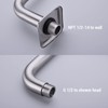 TRUSTMI Shower Arm with Flange, S Shape 13 Inch High