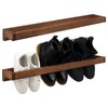 Wenqik 2 Pcs Wall Mounted Shoe Rack 30 Inch Rustic