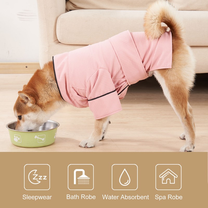 Dog Bath Robe Pajamas Pet Spa Drying Robes Sleepwear for