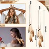 Geyoga 12 Pcs Feather Hair Clip Boho Hair Extensions with