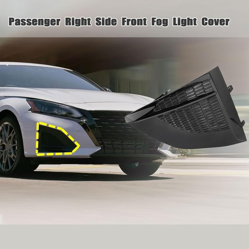 FZJDSD 1PC Black Passenger Right Side Front Fog Lamp Light