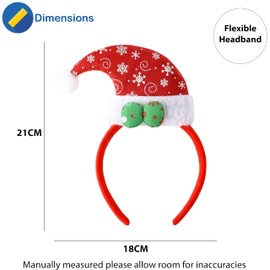 Christmas Headband Antlers Cute Xmas Dress Up Ears Head Decoration Men Women Adult Kid Costume Party Red Elf Hat