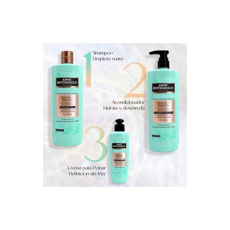 ANNE ROTHSHIELD CREMA PARA PEINAR COLLAGEN BIOTIN 150ml