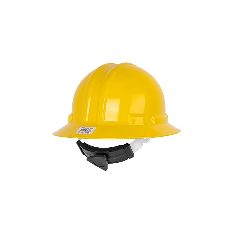 Truper CAS-AX, Casco de seguridad amarillo ala ancha diseño cómodo