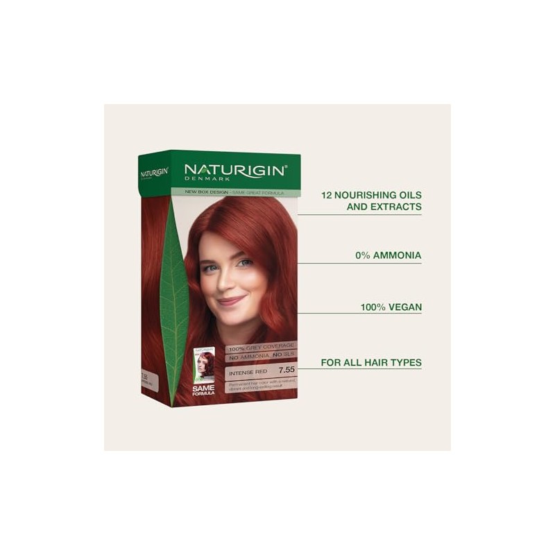 Naturigin Hair Colour - Permanent - Medium Blonde Deep Red