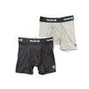 Hurley Boys' Classic Boxer Briefs (2-Pack), Grey/Black, M