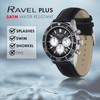 Ravel Plus - Men's 42mm Silver Tone Chronograph Sports Watch