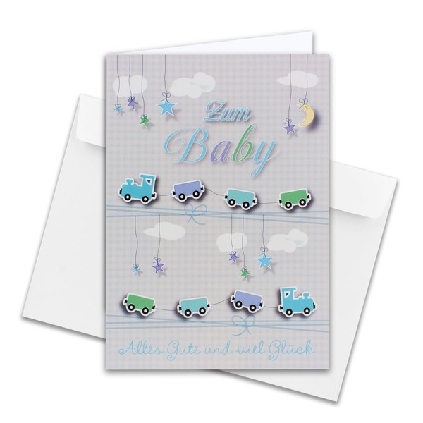 1 x XXL Baby Greetings Card for Birth DIN A4