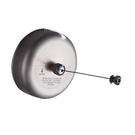 BESy Retractable Clothesline SUS304 Stainless Steel Clothes Dryer with Adjustable Stainless Steel Rope String Hotel Style Heavy Duty,9.2 Feets,Brushed Nickel Finish, Round Style