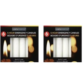 Luminessence 12 Emergency Candles Long Burn Power Outages, Camping, Survival, Prayer Candles