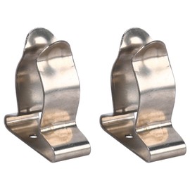 Amarine Made Pair of Stainless Steel Boat Hook Spring Clamp Holder Bracket Clip, Marine Spring Clip (9823S: I.d. 5/8" to 1")