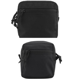 Tactical Molle Pouch Compact EDC Utility Gadget Pouch Waist Bags Sundries Storage Admin Organize Gear Gadget for Military Backpack Vest (Black)