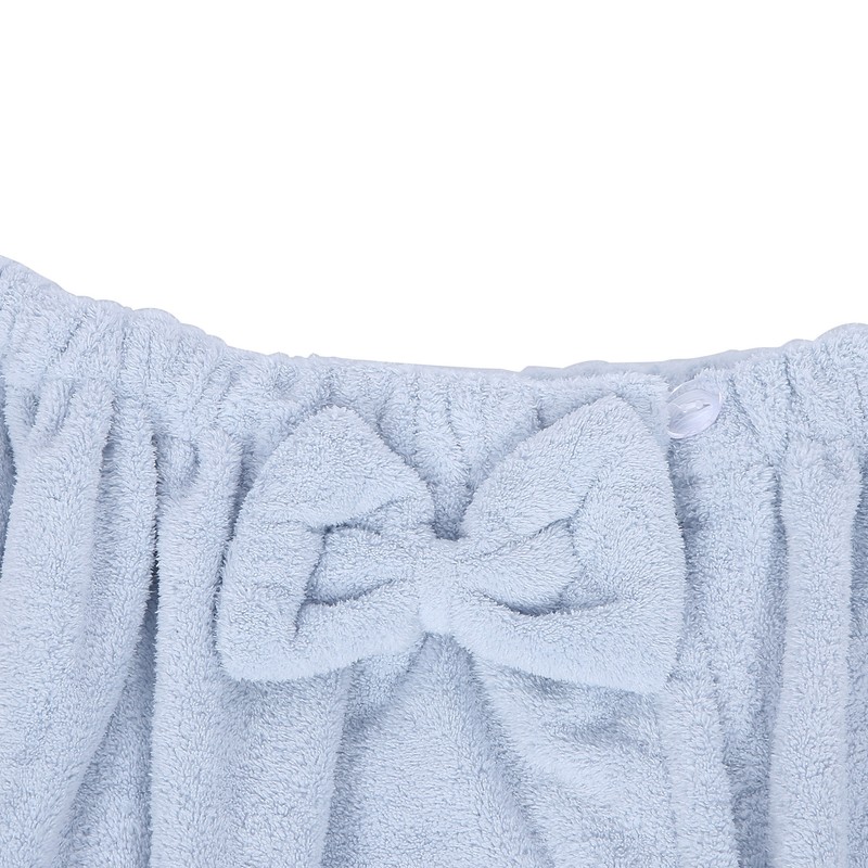 Bath Towel Wrap Coral Fleece Spa Women Adjustable Shower Wrap