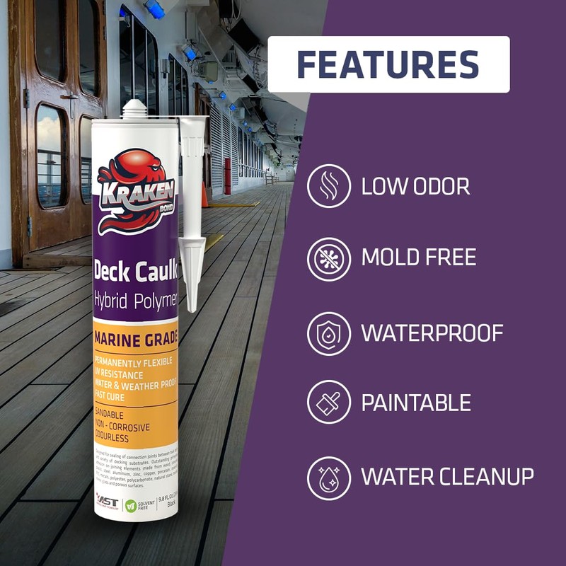Kraken Bond Black Marine Sealant - (1x9.8 Fl. Oz) UV