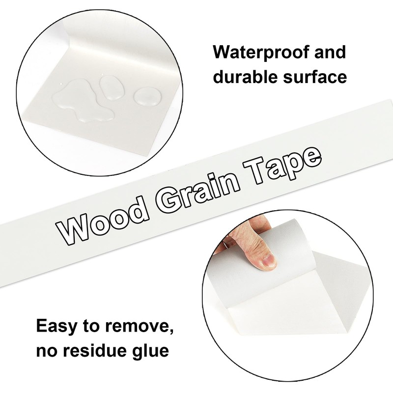 BOMEI PACK White Grain Repair Tape 4inch X 33ft,Self Adhesive