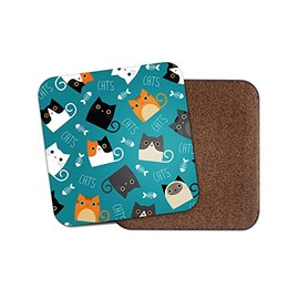 1 x Cute Cats Coaster - Kitten Funny Pet Mum Daughter Auntie Sister #8746