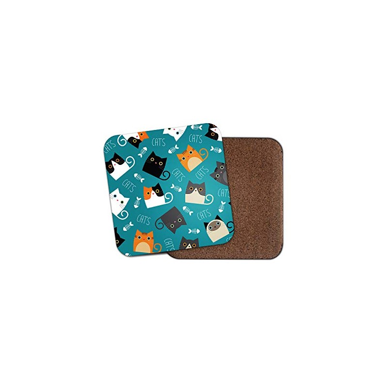 1 x Cute Cats Coaster - Kitten Funny Pet Mum