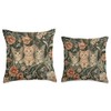 Three Kittens William Morris Style Tapestry Throw Pillow
