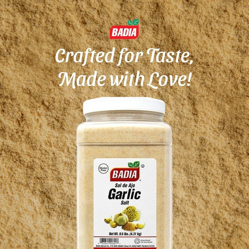 Badia Garlic Salt, 9.5 Pound – Perfect for Cooking, Grilling
