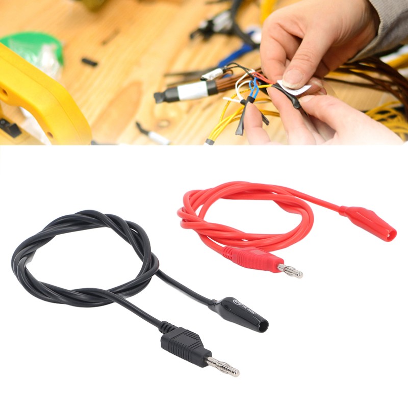 4mm Banana to Crocodile Clip Test Lead Stackable Soft Flexible