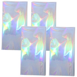 DOITOOL 4pcs Holographic Tablecloths for Birthday Parties Bridal Showers Weddings Easy to Clean Plastic Covers for Multi Occasion Decor Princess Party Decorations