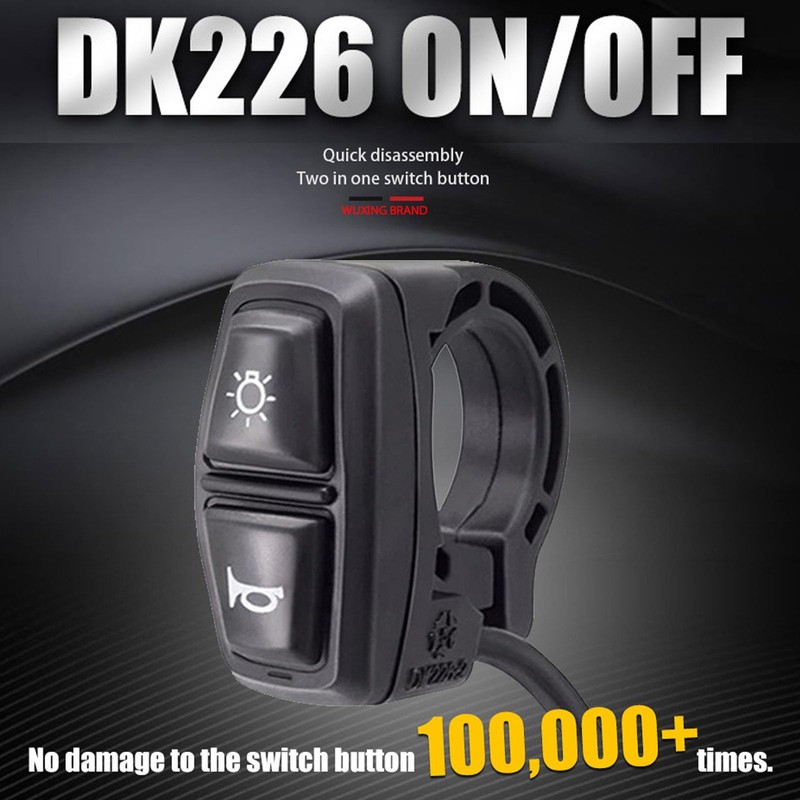 12-72V Universal Ebike Light and Horn Switch 2 in 1