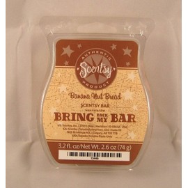 Scentsy, Banana Nut Bread, Wickless Candle Tart Warmer Wax Bar, 3.2 Fl Oz, 8 Squares