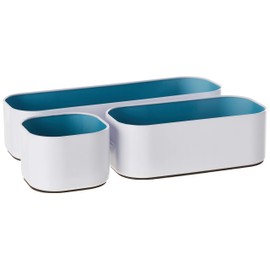 Three By Three Seattle Drawer Organizer Pack of 3, 2", Sky Blue (52300)