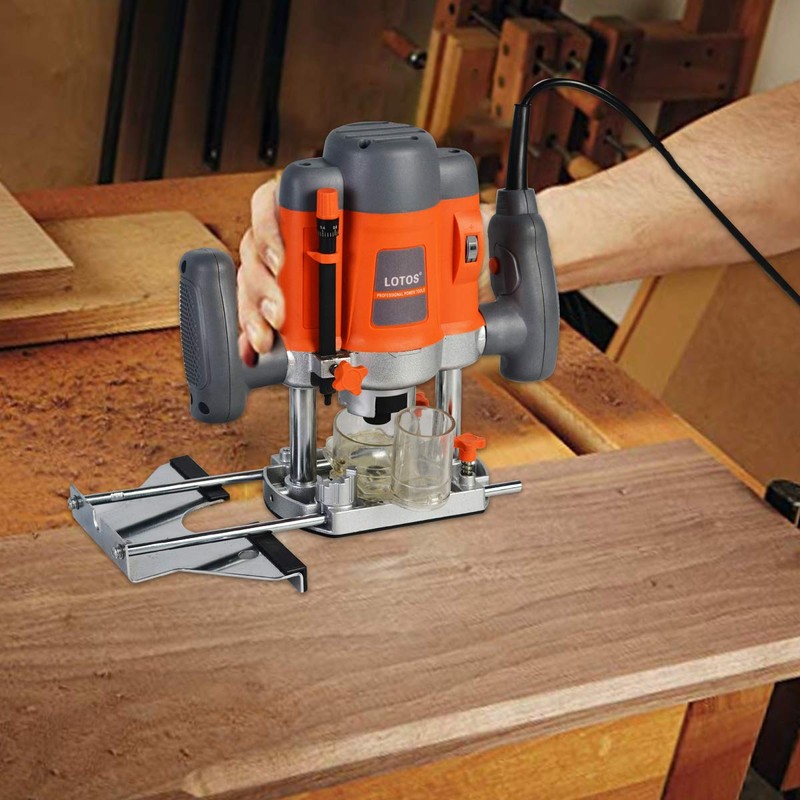 Lotos ER001 Electric Plunge Wood Router with Edge, 110/120V