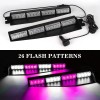 32LED Visor Lights 26 Flash Patterns Emergency Hazard Warning Strobe
