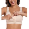 HACI Front Closure Posture Bra for Women Back Support Wirefree
