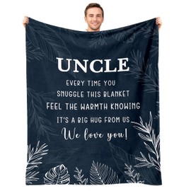 AJIIUSV Uncle Gifts Blanket - Fathers Day Birthday Gifts for Uncle from Niece Nephew - Best Uncles Gift Ideas - 60" x 80"